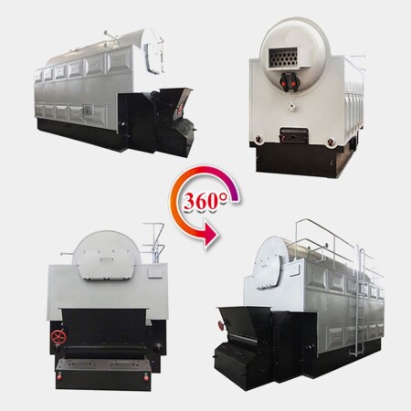 Caldera de vapor DZL de 3 toneladas, de alimentación automática completa, parrilla de cadena, alimentada con carbón, biomasa y madera