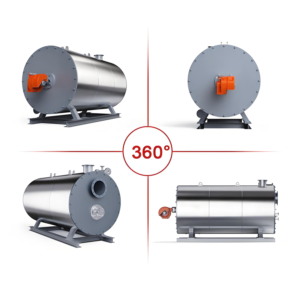Caldera industrial horizontal de aceite térmico de 2100 kW, para combustibles líquidos y gas